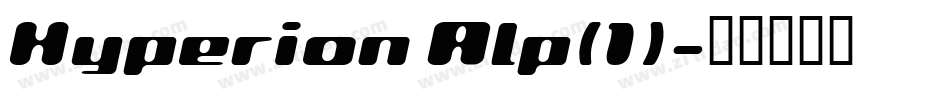 Hyperion Alp(1)字体转换
